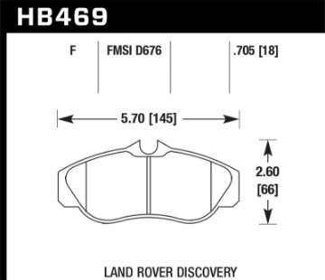 Picture of Hawk 96-04 Land Rover Discovery / 95-02 Range Rover HPS Street Front Brake Pads