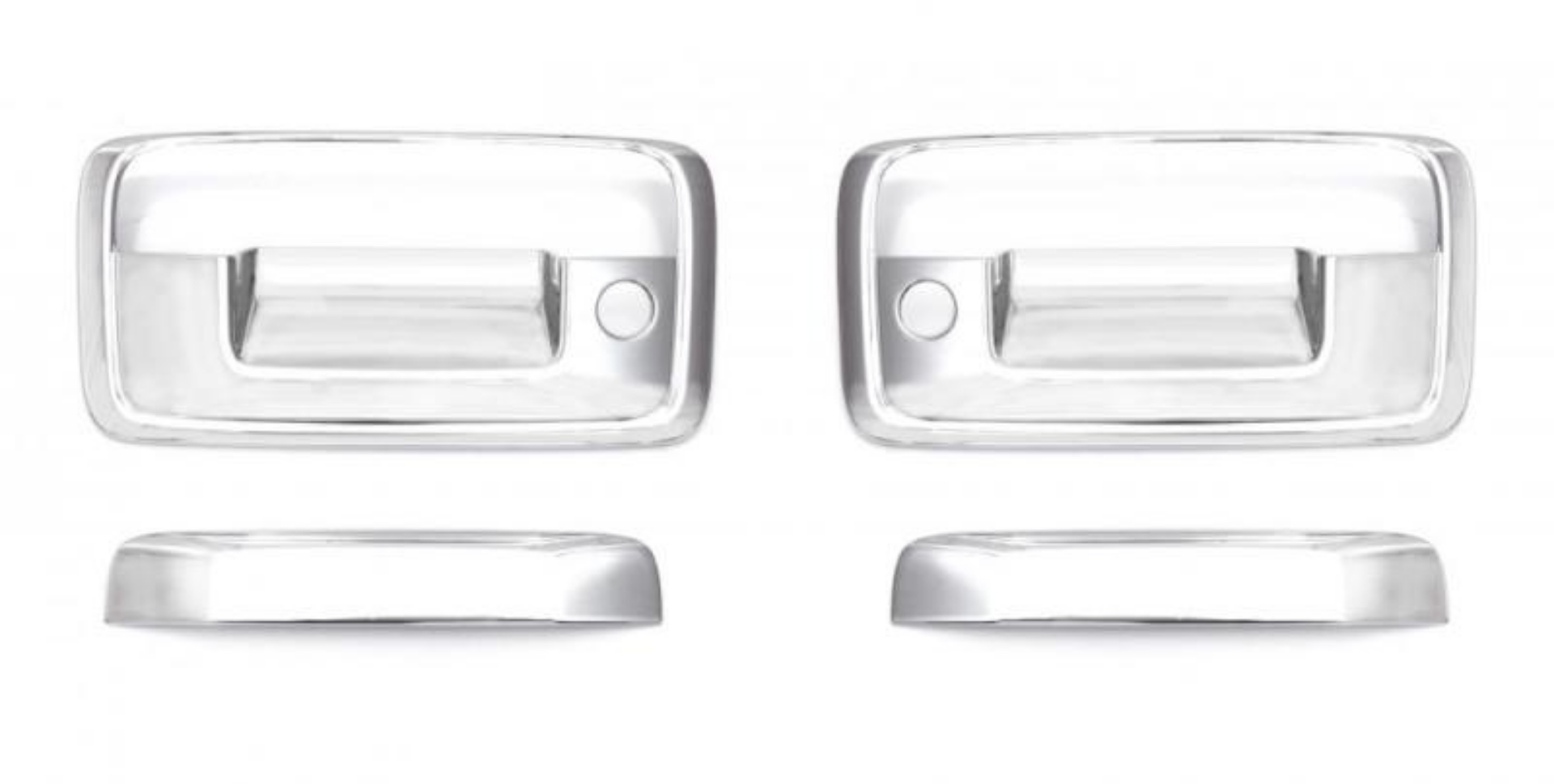 Picture of AVS 15-18 Chevy Silverado 1500 (w/o Rear Camera) Tailgate Handle Cover 2pc - Chrome