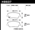Picture of Hawk 09-10 Hyundai Genesis Sedan V8 Performance Ceramic Street Rear Brake Pads s