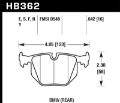 Picture of Hawk 94-97 BMW 840Ci / 93-97 BMW 850Ci Blue 9012 Race Rear Brake Pads