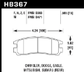 Picture of Hawk 91-99 Mitsubishi 3000GT (Excl VR4) / 94-12 Mitsubishi Eclipse Blue 9012 Race Rear Brake Pads