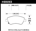 Picture of Hawk 07-11 Toyota Corolla (Latin America Models) Performance Ceramic Street Front Brake Pads