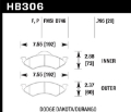 Picture of Hawk 98-99 Dodge Durango / 1999 Dodge Dakota Super Duty Front Brake Pads