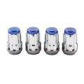 Picture of McGard SplineDrive Lug Nut (Cone Seat) M12X1.5 / 1.24in. Length (4-Pack) - Blue Cap (Req. Tool)