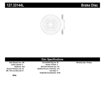 Picture of StopTech Slotted & Drilled Sport Brake Rotor