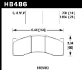 Picture of Hawk Brembo NASCAR Front / Brembo X6, L4 01/04 DTC-70 Race Brake Pads