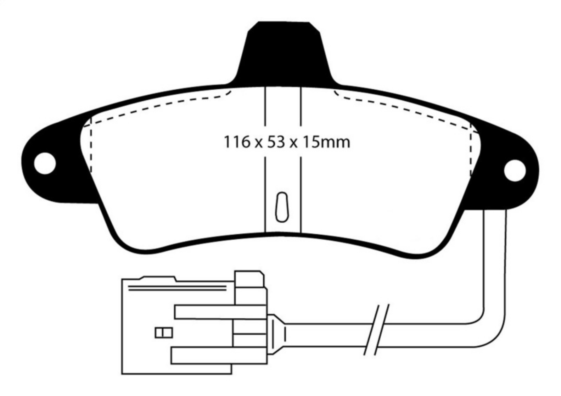 Picture of EBC 95-00 Ford Contour 2-0 Redstuff Rear Brake Pads