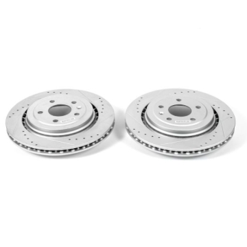 Picture of Power Stop 14-19 Chevrolet Corvette Rear Evolution Drilled & Slotted Rotors - Pair