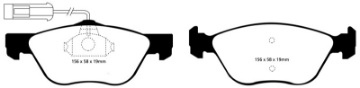 Picture of EBC 95-01 Alfa Romeo 145 1-8 TS Greenstuff Front Brake Pads
