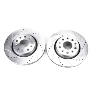 Picture of Power Stop 18-19 Jeep Wrangler Front Evolution Drilled & Slotted Rotors - Pair