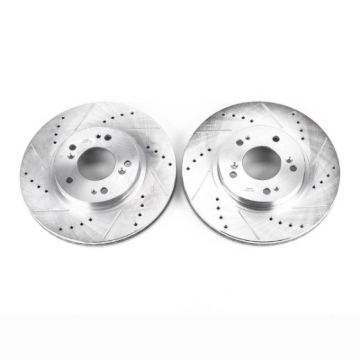 Picture of Power Stop 04-08 Mitsubishi Endeavor Front Evolution Drilled & Slotted Rotors - Pair