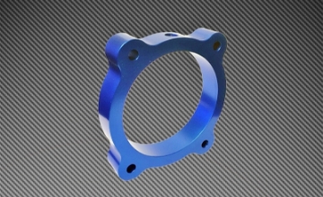 Picture of Torque Solution Throttle Body Spacer (Blue): Hyundai Genesis V6 3.8L 2013+