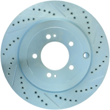 Picture of StopTech Select Sport 08-11 Mitsubishi Evo X Slotted and Drilled Left Rear Rotor