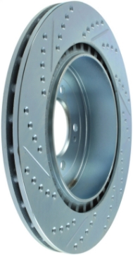 Picture of StopTech Select Sport 08-11 Mitsubishi Evo X Slotted and Drilled Left Rear Rotor