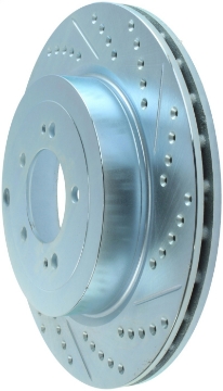 Picture of StopTech Select Sport 08-11 Mitsubishi Evo X Slotted and Drilled Left Rear Rotor
