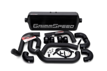 Picture of GrimmSpeed 2008-2014 Subaru STI Front Mount Intercooler Kit Black Core / Black Pipe