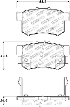 Picture of StopTech Street Touring 08-10 Honda Accord EX/EX-L Coupe Rear Brake Pads