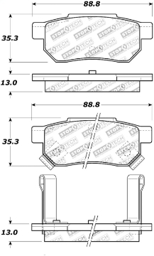 Picture of StopTech Street Touring 90-01 Integra exc- Type R Brake Pads