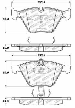 Picture of StopTech Street Touring 07-09 BMW E90/E92/E93 335i Coupe/Sedan Front Brake Pads D918