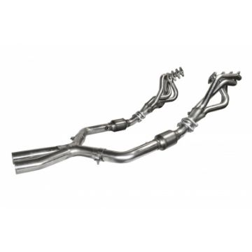Picture of Kooks 05-10 Ford Mustang GT Manual 1 5-8in x 2 1-2in SS Long Tube Headers and OEM Catted SS X Pipe