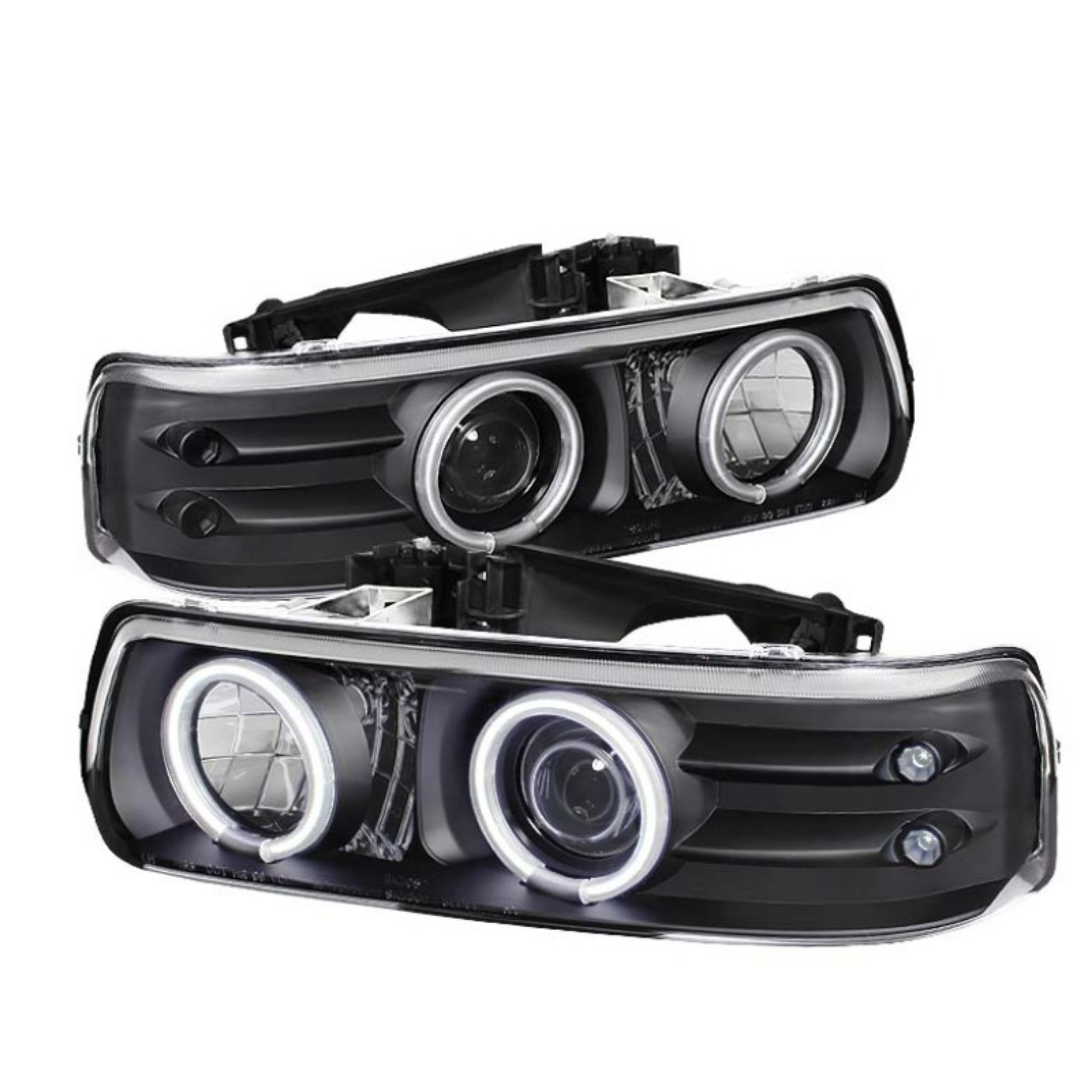 Picture of Spyder Chevy Silverado 1500/2500 99-02Projector Headlights CCFL Halo LED Black PRO-YD-CS99-CCFL-BK