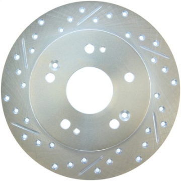 Picture of StopTech Select Sport 06-15 Honda Civic Si Slotted and Drilled Right Rear Rotor