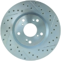 Picture of StopTech Select Sport 06-15 Honda Civic Si Slotted and Drilled Left Front Rotor