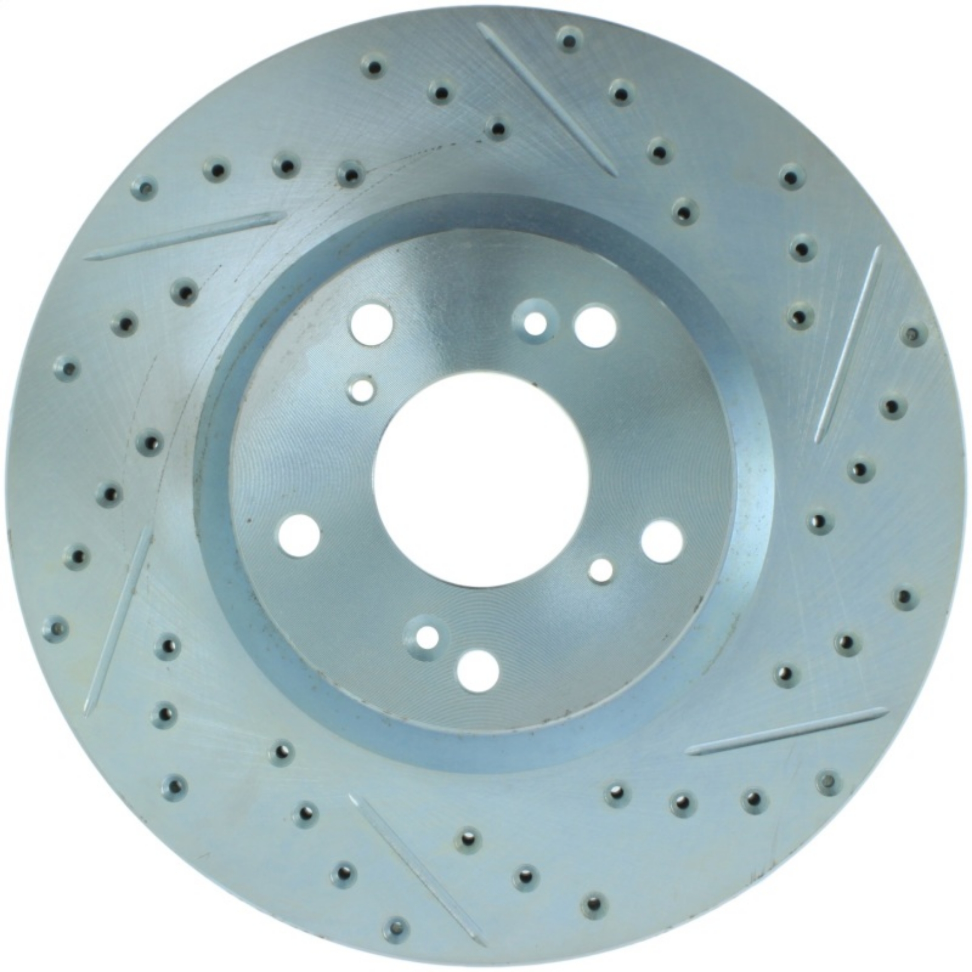 Picture of StopTech Select Sport 06-15 Honda Civic Si Slotted and Drilled Left Front Rotor