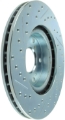 Picture of StopTech Select Sport 06-15 Honda Civic Si Slotted and Drilled Left Front Rotor