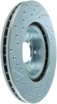Picture of StopTech Select Sport 06-15 Honda Civic Si Slotted and Drilled Left Front Rotor