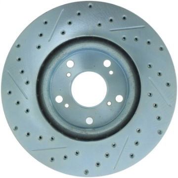 Picture of StopTech Select Sport 06-15 Honda Civic Si Slotted and Drilled Left Front Rotor