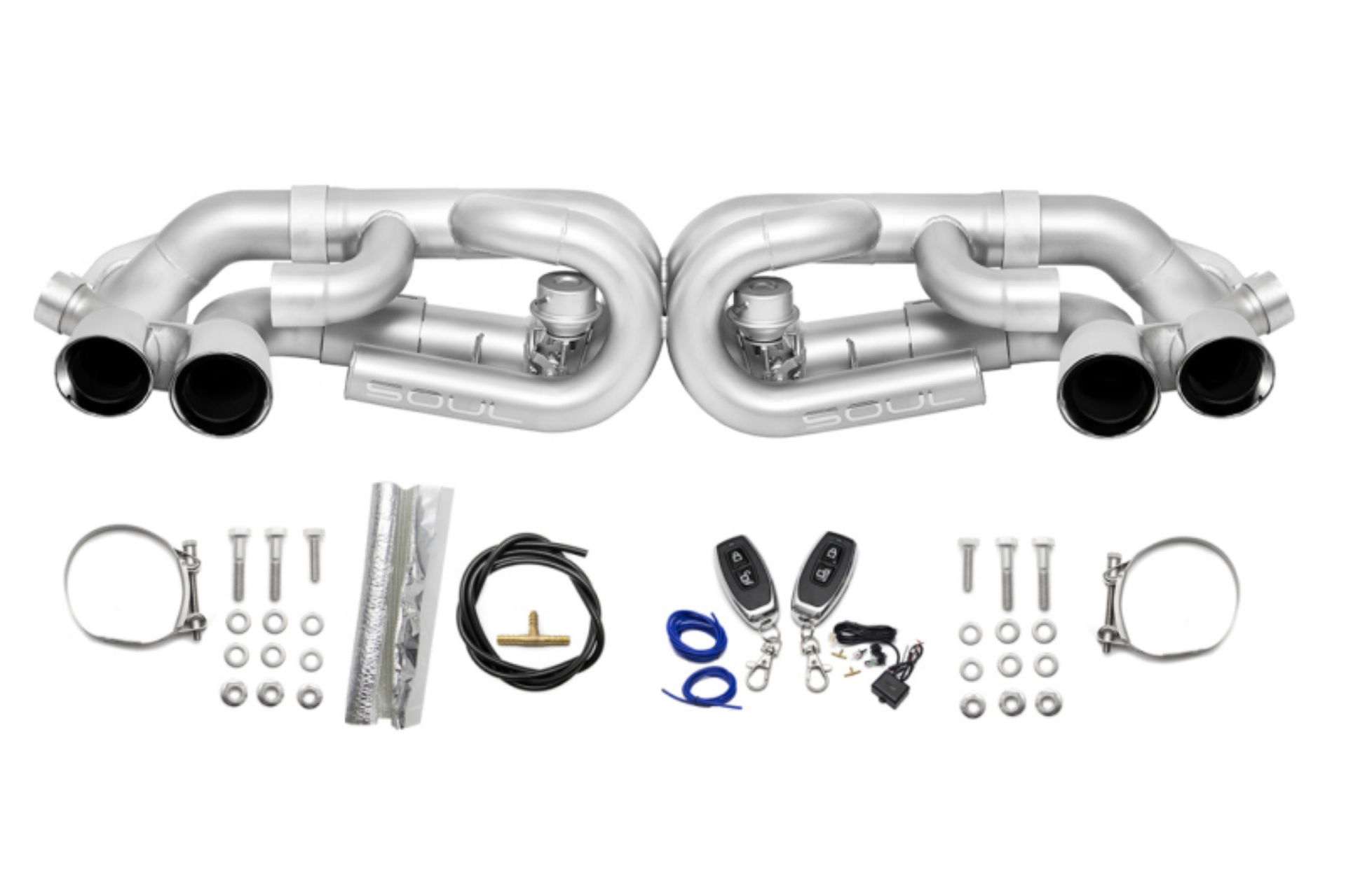 Picture of SOUL 12-16 Porsche 991.1 Carrera Base (without PSE) Valved Perf. Exhaust - Pol. Chrome Tips - w/ VC