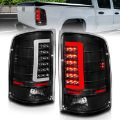 Picture of ANZO 2007-2013 GMC Sierra LED Tail Lights w/ Light Bar Black Housing Clear Lens