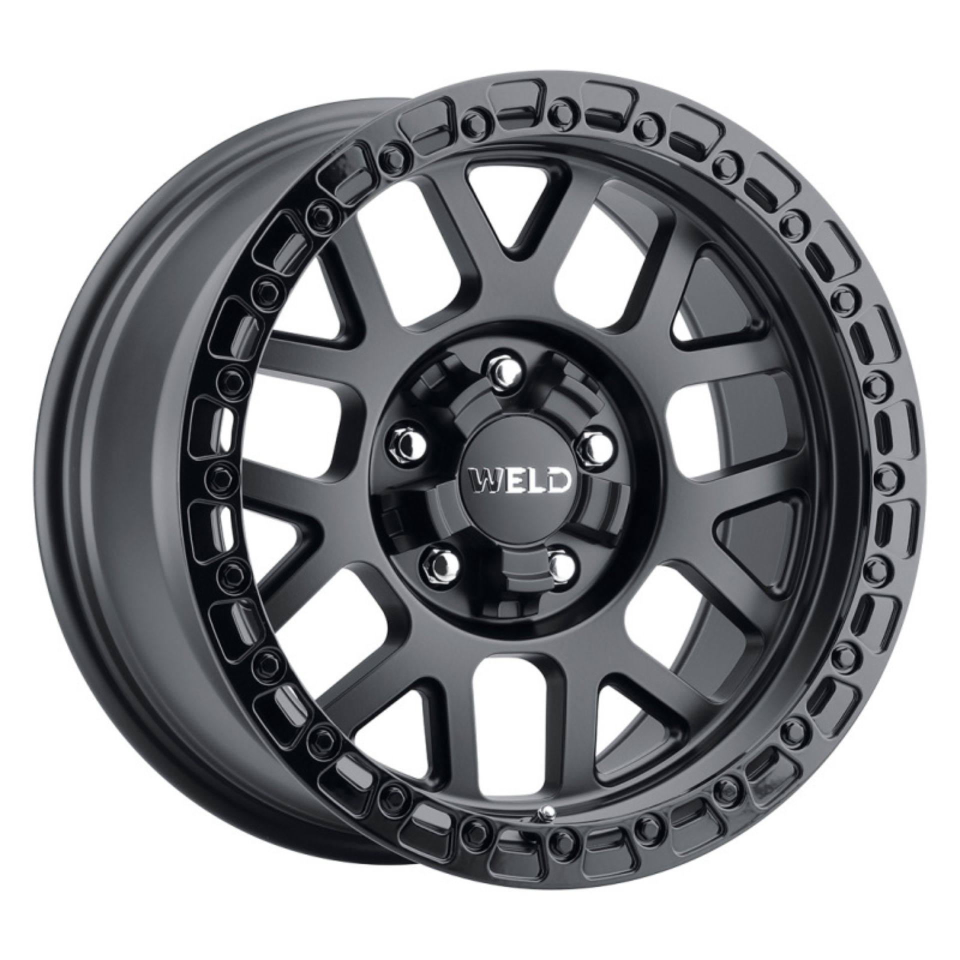 Picture of Weld Off-Road W104 17X9-0 Cinch 6X135 6X139-7 ET00 BS5-00 Satin Black Gloss Black 106-1