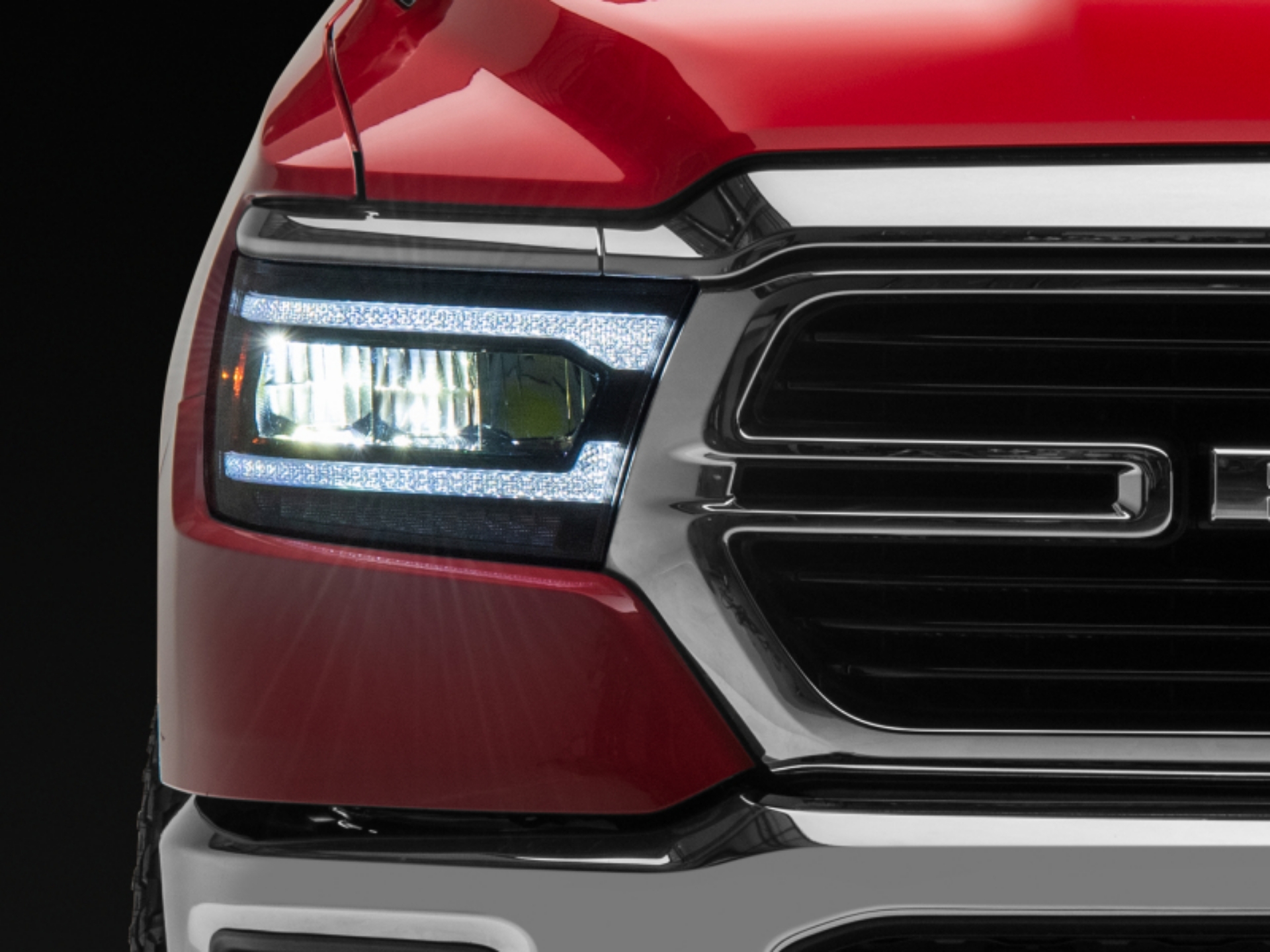 Picture of Raxiom 19-22 Dodge RAM 1500 LED Headlights- Black Housing (Clear Lens)(w/Factory Halogen Headlights)