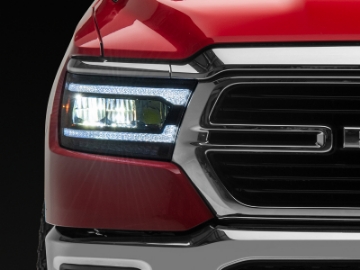 Picture of Raxiom 19-22 Dodge RAM 1500 LED Headlights- Black Housing (Clear Lens)(w/Factory Halogen Headlights)