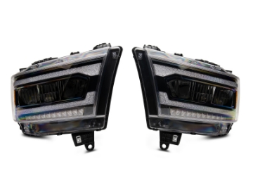 Picture of Raxiom 19-22 Dodge RAM 1500 LED Headlights- Black Housing (Clear Lens)(w/Factory Halogen Headlights)