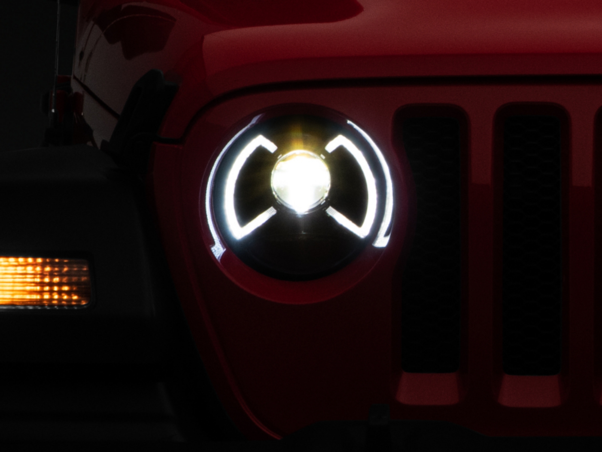 Picture of Raxiom 18-22 Jeep Wrangler JL/JT LED Projector Headlights- Black Housing (Clear Lens)