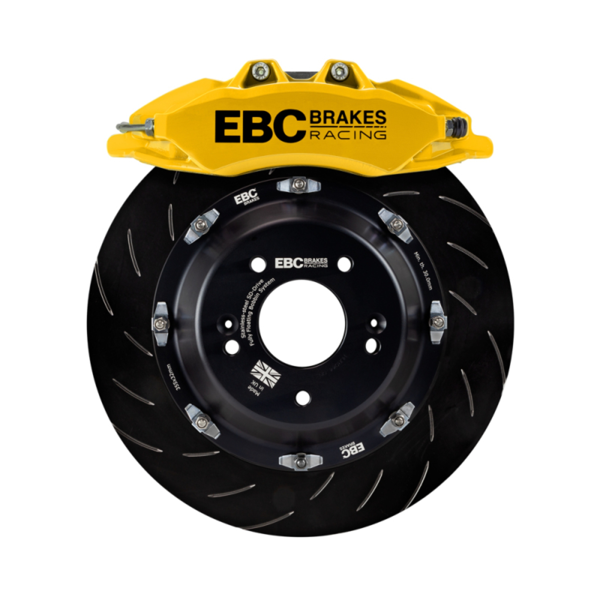 Picture of EBC Racing 2019+ BMW M235i F44 Yellow 6 Piston Apollo Calipers 355mm Rotors Front Big Brake Kit