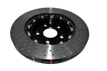 Picture of DBA 06-10 Jeep Grand Cherokee SRT8 Front 5000 Series Cross Drilled Rotor w-Black Hat