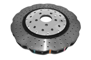 Picture of DBA 14-18 Audi RS7 w-Iron Rotors Front 5000 Series Cross Drilled Rotor w-Silver Hat