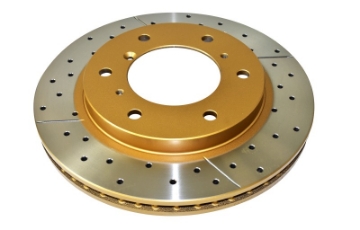Picture of DBA 15-18 Subaru Legacy 2-5i Front Drilled & Slotted Street Series Rotor