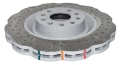 Picture of DBA 12-13 Volkswagen Golf R 2-0L Front 4000 Series Cross Drilled Rotor w-Silver Hat