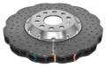 Picture of DBA 12-13 Volkswagen Golf R 2-0L Front 5000 Series Cross Drilled Rotor w-Silver Hat