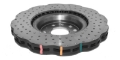 Picture of DBA 15-20 Volkswagen Golf R Front 4000 Series Cross Drilled Rotor w-Silver Hat
