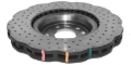 Picture of DBA 15-20 Volkswagen Golf R Front 4000 Series Cross Drilled Rotor w-Silver Hat
