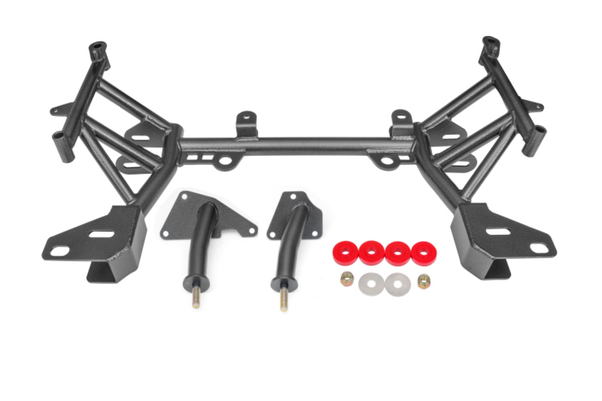 Picture of BMR 93-02 4th Gen F-Body K-Member LT1 Motor Mounts Standard Rack Mounts Black Hammertone