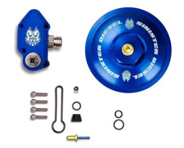 Picture of Sinister Diesel 03-07 Ford 6-0L Powerstroke Blue Spring Kit w- Adjustable Billet Spring Housing