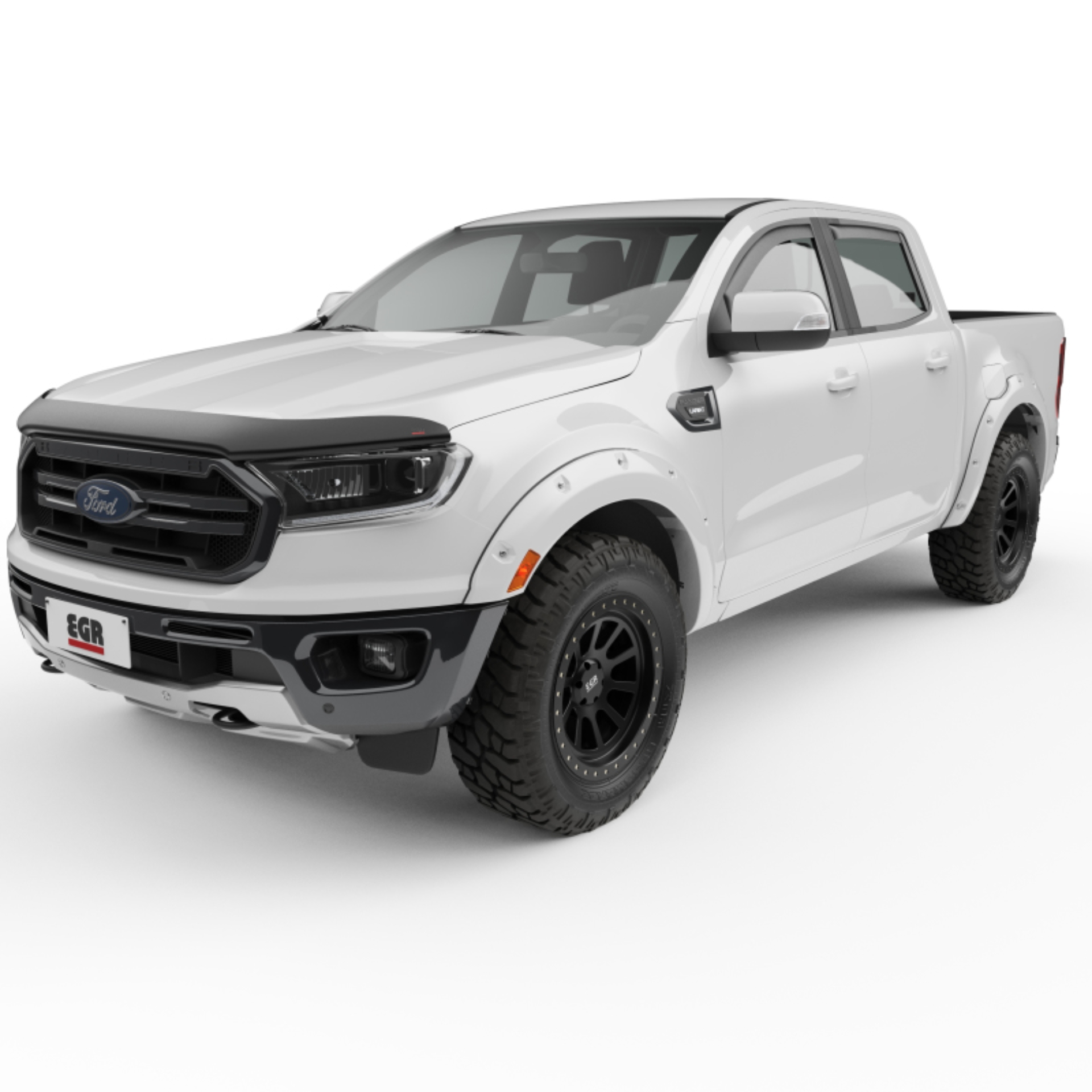 Picture of EGR 19-22 Ford Ranger Painted To Code Oxford Traditional Bolt-On Look Fender Flares White Set Of 4