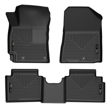 Picture of Husky Liners 19-23 Kia Forte WeatherBeater Front & 2nd Seat Floor Liners - Black